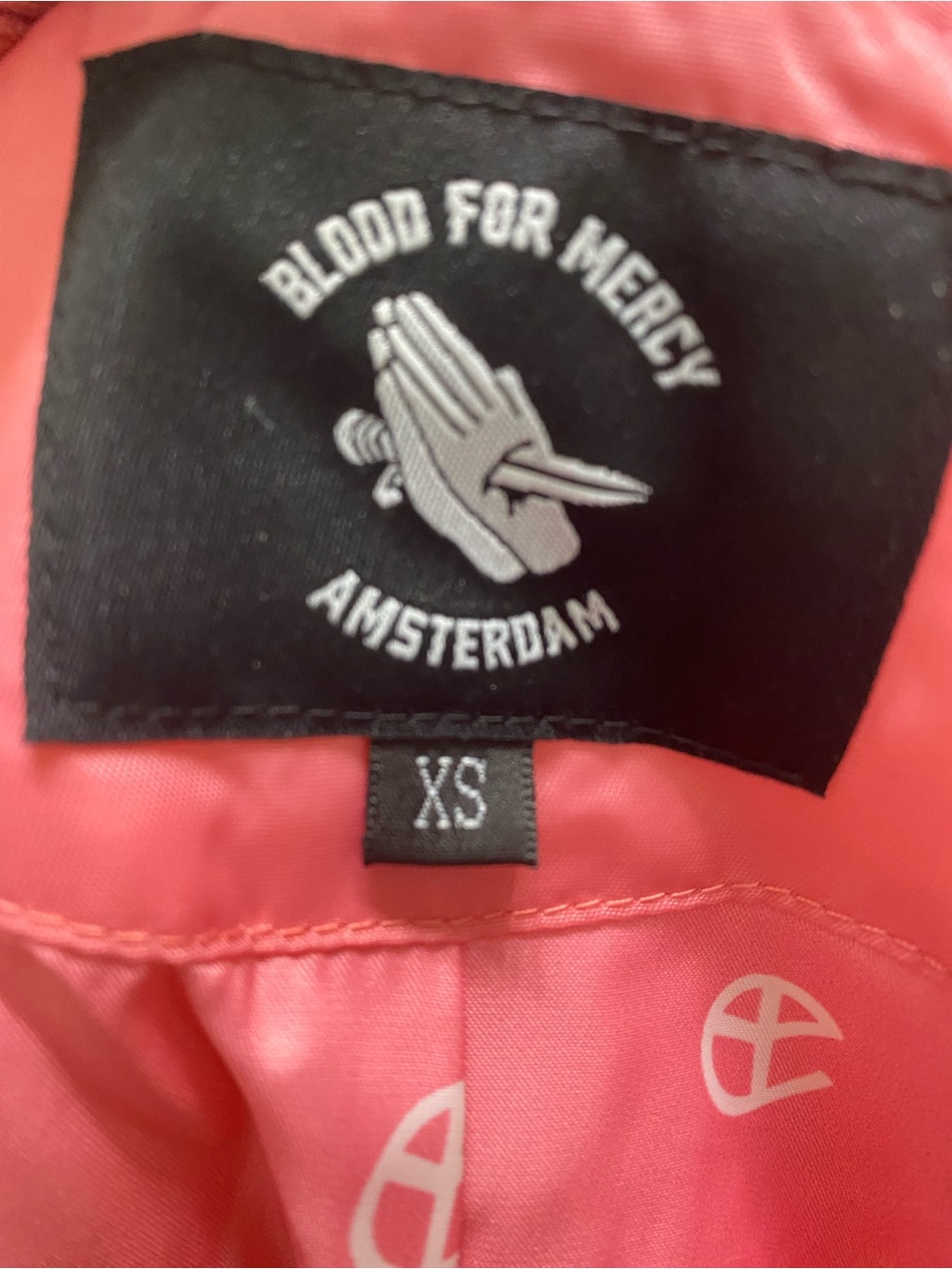 Daily Paper Blood For Mercy Y2K Bomber Jacket Rare Pink Limited Edition Size XS - Picture 3 of 14